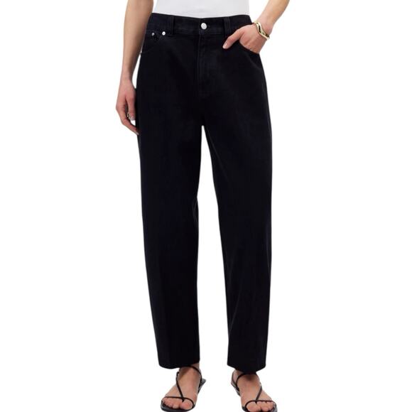 NWT Madewell The Arc Leg Jeans Black Barrel Full Length Denim Size 27